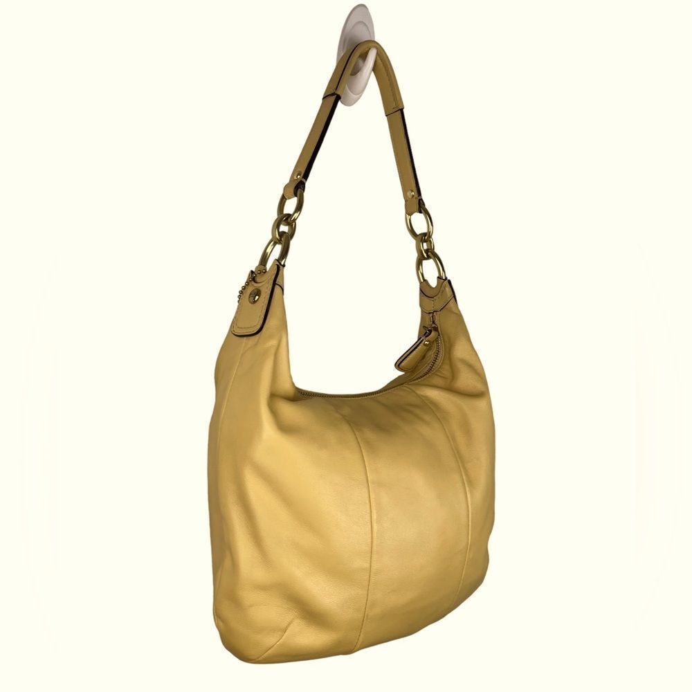 Coach Kristin F22306 in Buttercup Leather Crossbody/Shoulder Bag w/Gold Fittings - Picture 6 of 13